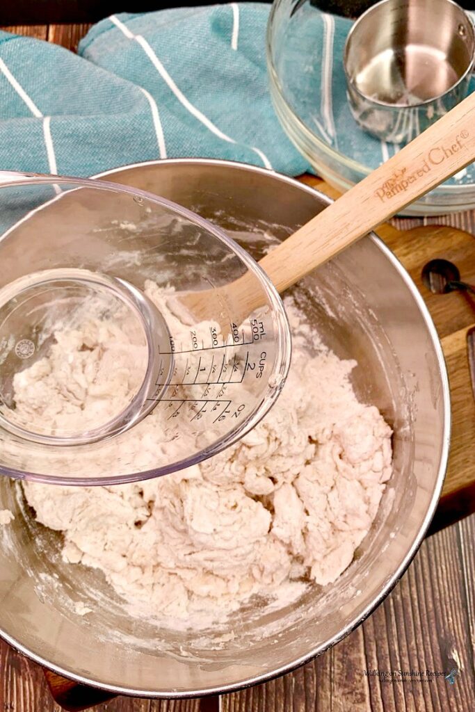Adding extra water to the flour mixture for Flat Bread Recipe