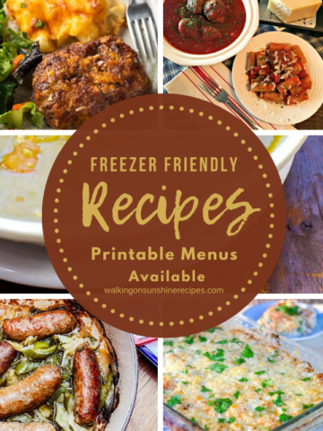 5 freezer friendly family recipes.
