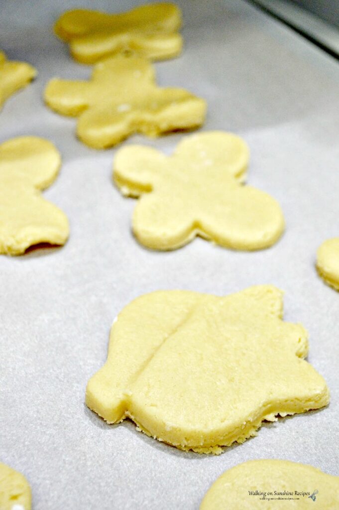 Sugar Cookie Cut Outs ready to be baked.