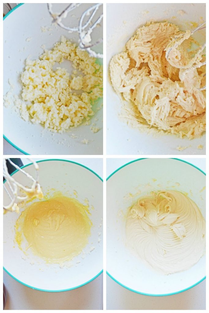 Vanilla Cake Mix Batter in bowl.