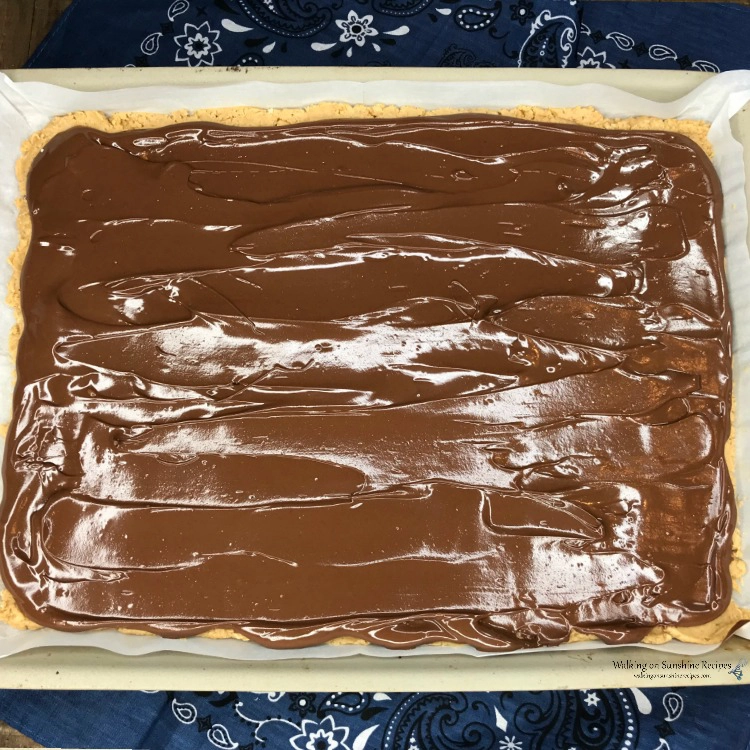 Chocolate Layer on top of Peanut Butter Layer