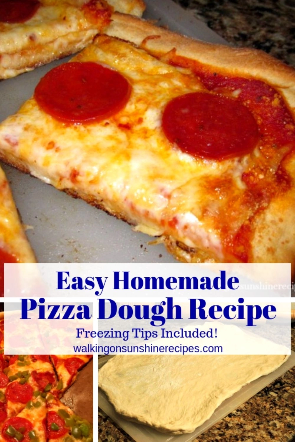 Homemade pizza dough recipe Pin 