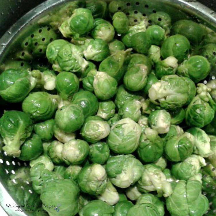 Rinse Brussels Sprouts under cold water and drain well before roasting