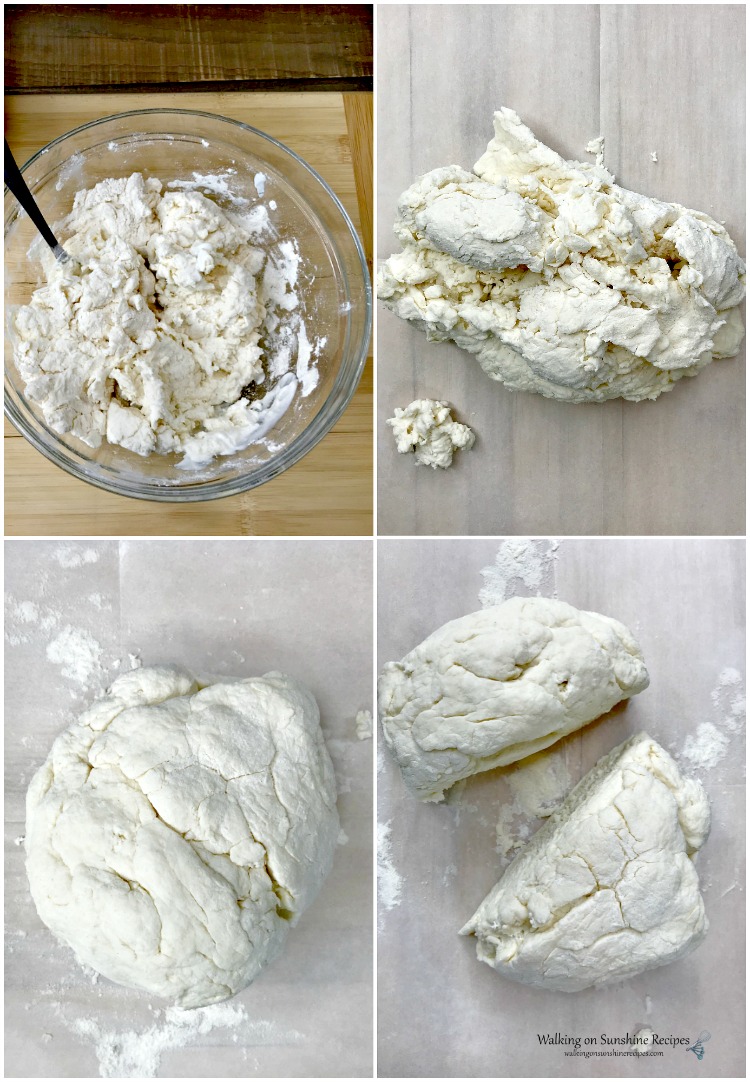 Forming the 2 ingredient bagel dough