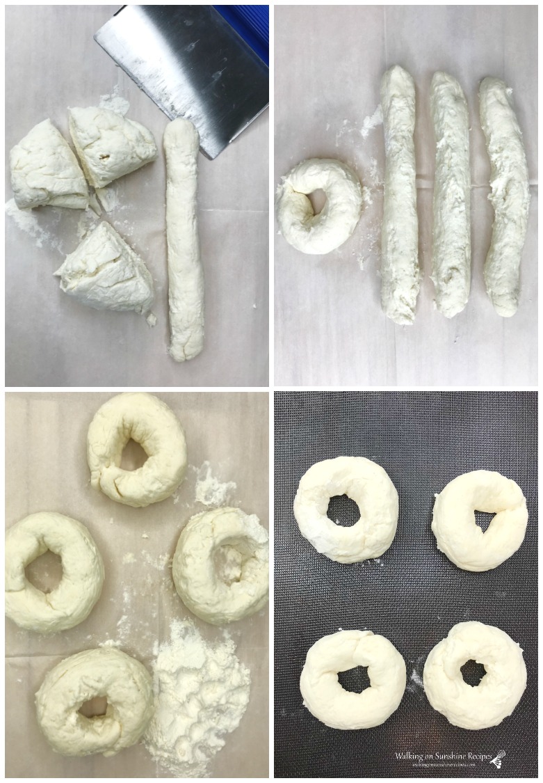 Forming the 2 ingredient bagels