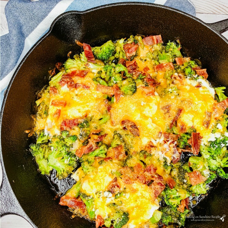 Cast Iron Chicken and Broccoli with Cheese and Bacon FEATURED photo
