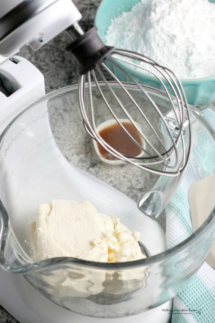 Cream Cheese in Kitchen Aid Mixer