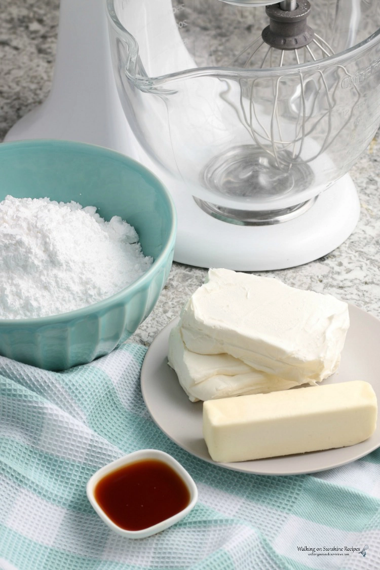 Ingredients for Homemade Cream Cheese Frosting