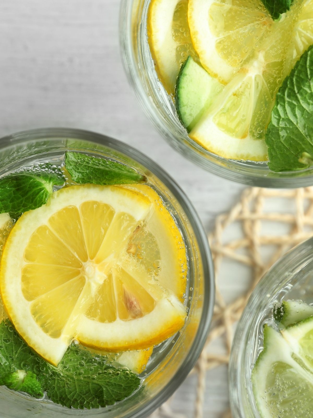 Miniature Lemon Water glasses