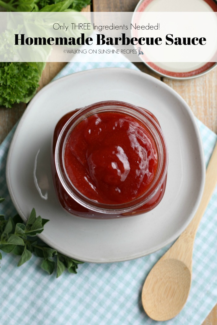 3 Ingredients Homemade Barbecue Sauce