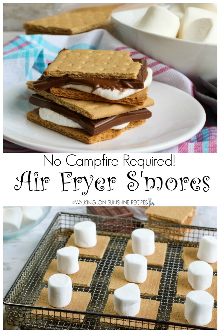 S'mores cooked in an air fryer. 
