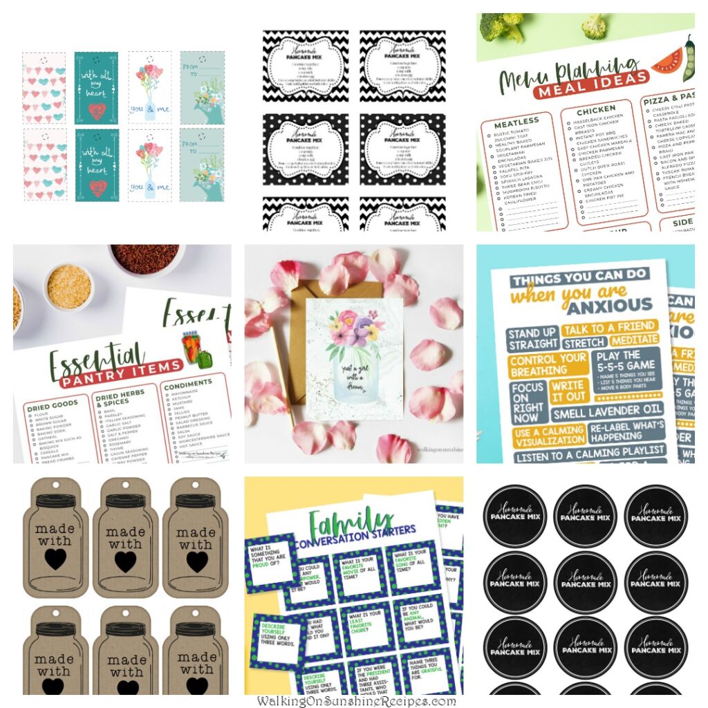 Printables available to newsletter subscribers.