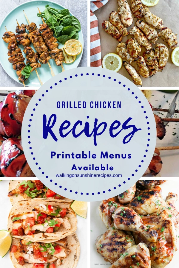 Easy Grilled Chicken Recipes for our weekly meal plan. 