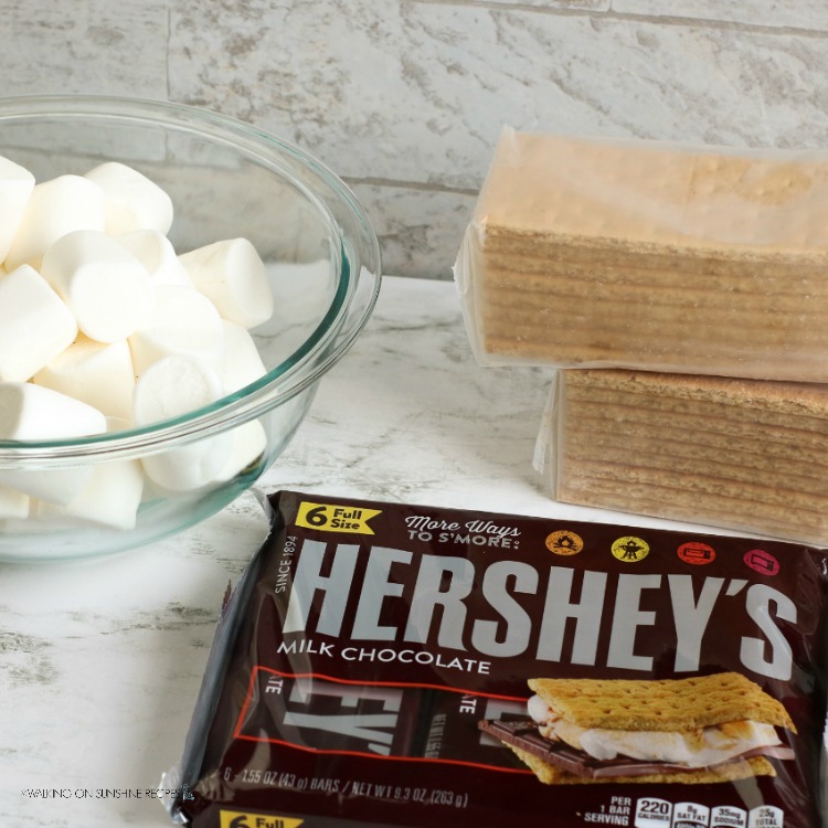 Ingredients for Air Fryer Smores