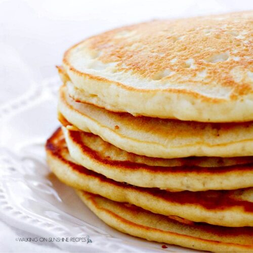 Easy Buttermilk Pancakes - Walking On Sunshine Recipes