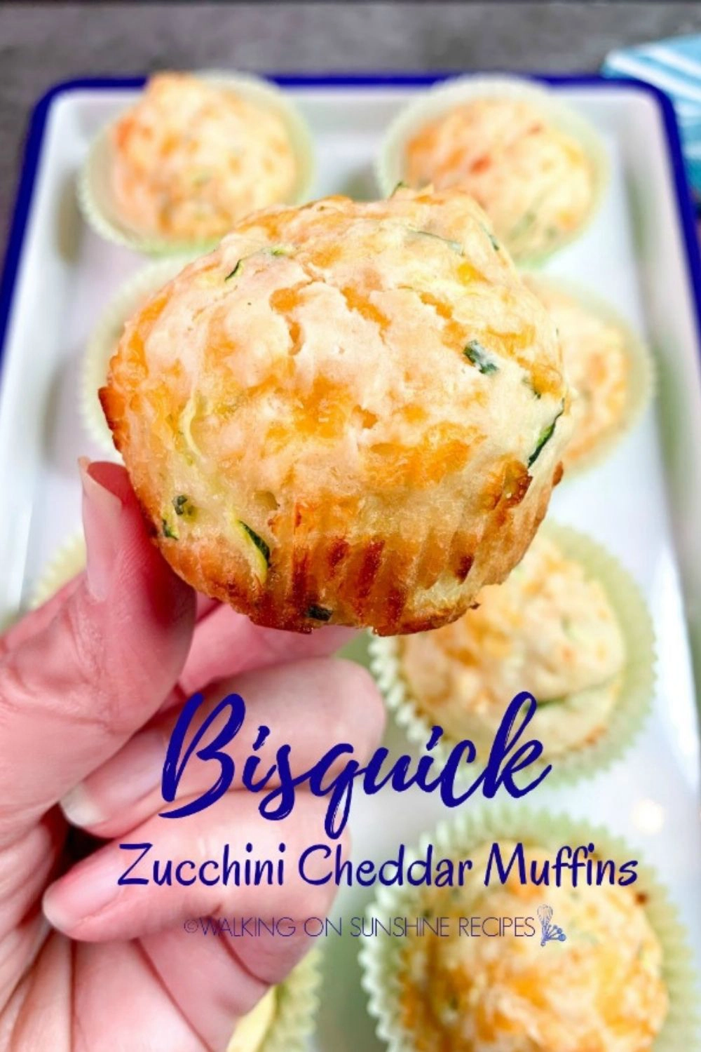Bisquick Zucchini Cheddar Muffins.