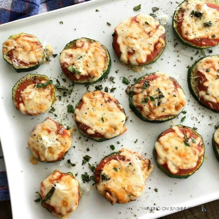 Keto Zucchini Pizza Bites | Walking on Sunshine Recipes