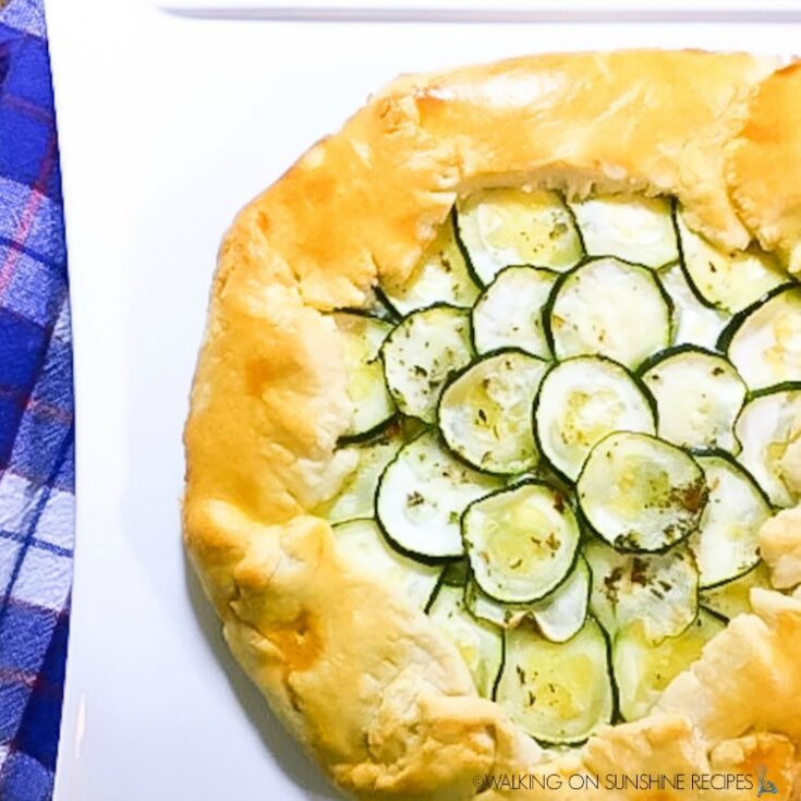 Zucchini Galette with Ricotta and Mozzarella Cheese