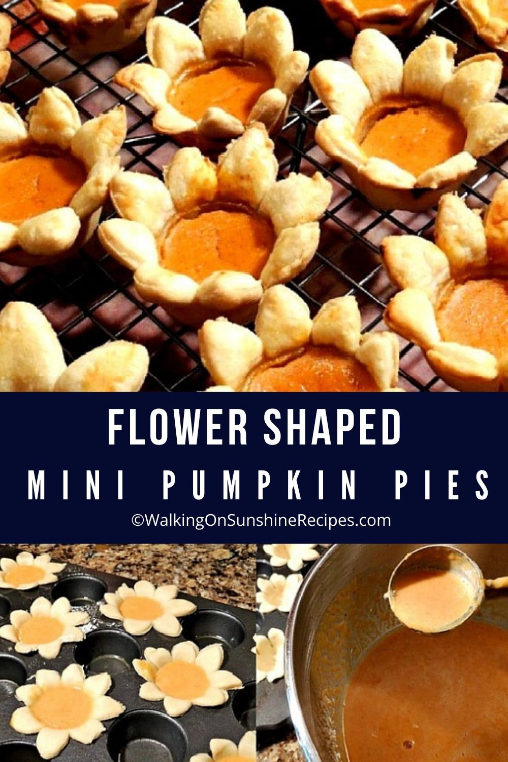 Flower Shaped Mini Pumpkin Pies Pin3