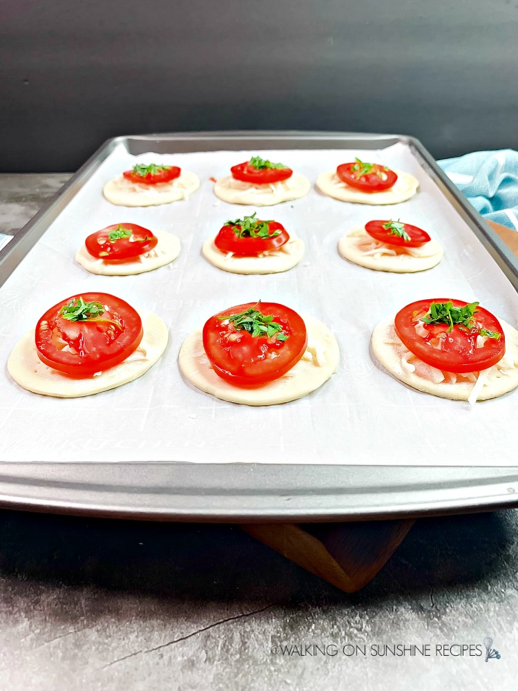 tomato puff pastry appetizer.