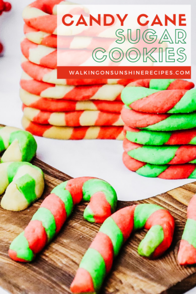 Candy Cane Sugar Cookies Recipe - Walking On Sunshine Recipes