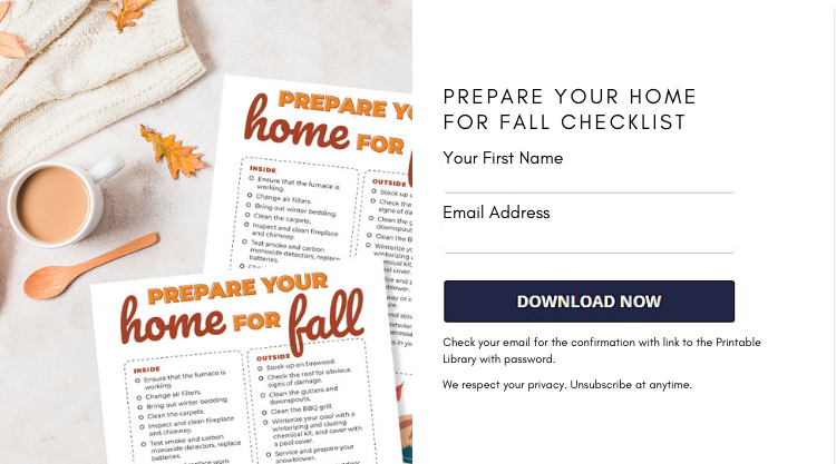 email newsletter signup form.