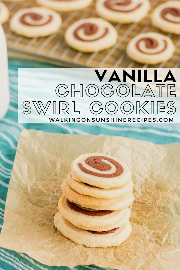 vanilla chocolate swirl pinwheel cookies