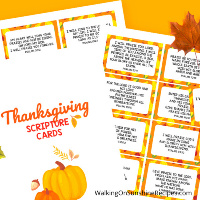 Thanksgiving Place Cards - Walking On Sunshine Recipes