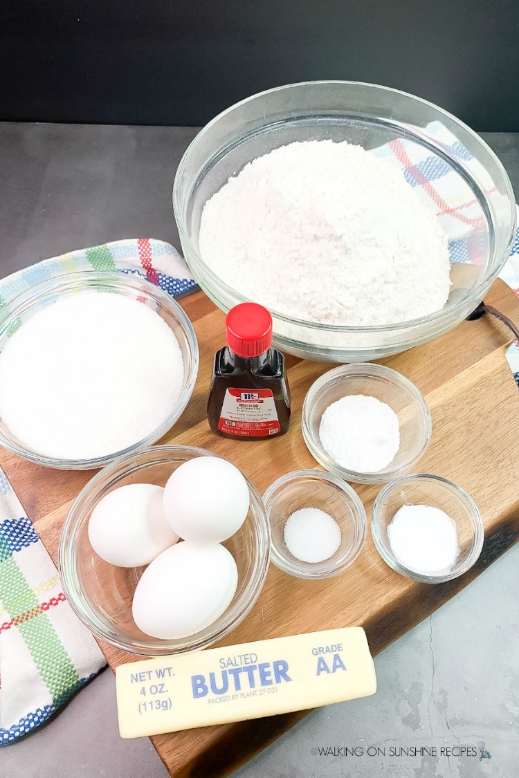 Ingredients for Best Italian Christmas Cookies