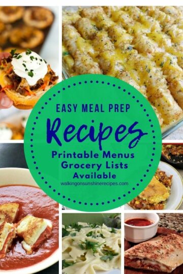 Meal Plan #15 - Easy Meal Prep Recipes - Walking on Sunshine Recipes