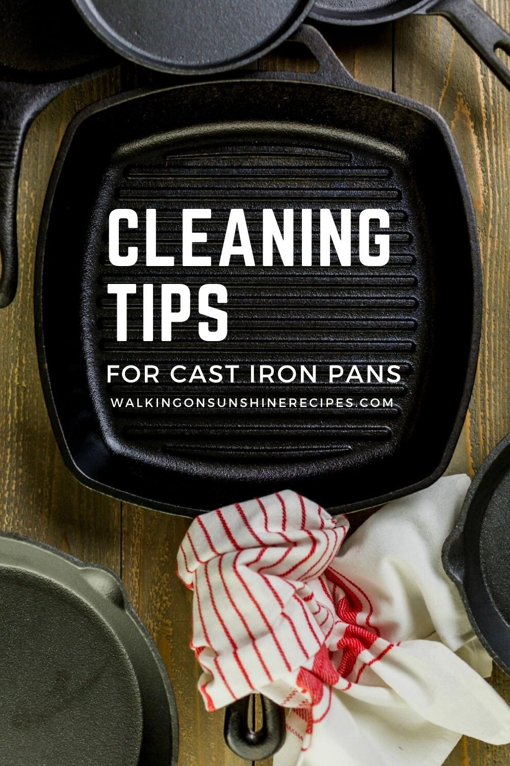 how to clean cast iron grill pan.