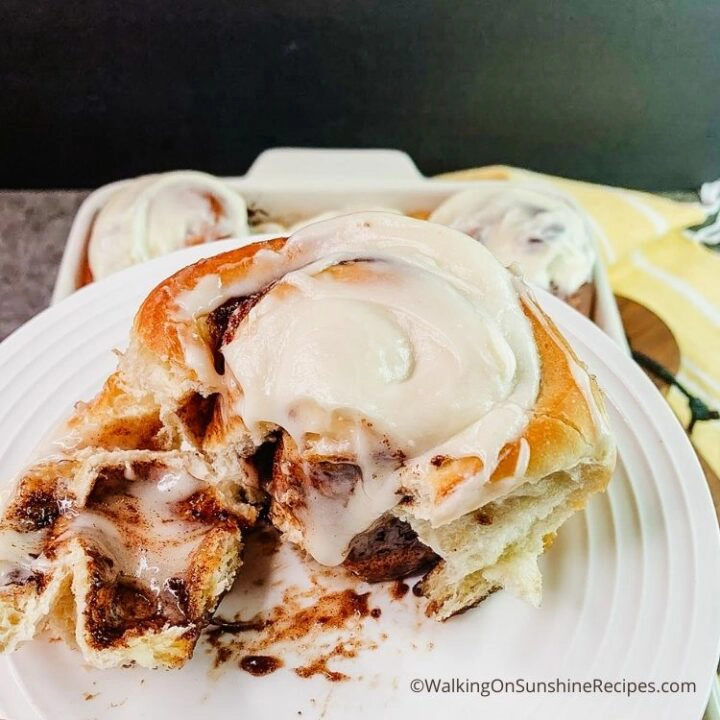 Bread Machine Overnight Cinnamon Rolls Walking on Sunshine