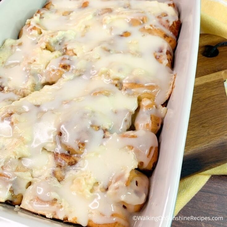 Cinnamon Roll Casserole without Eggs