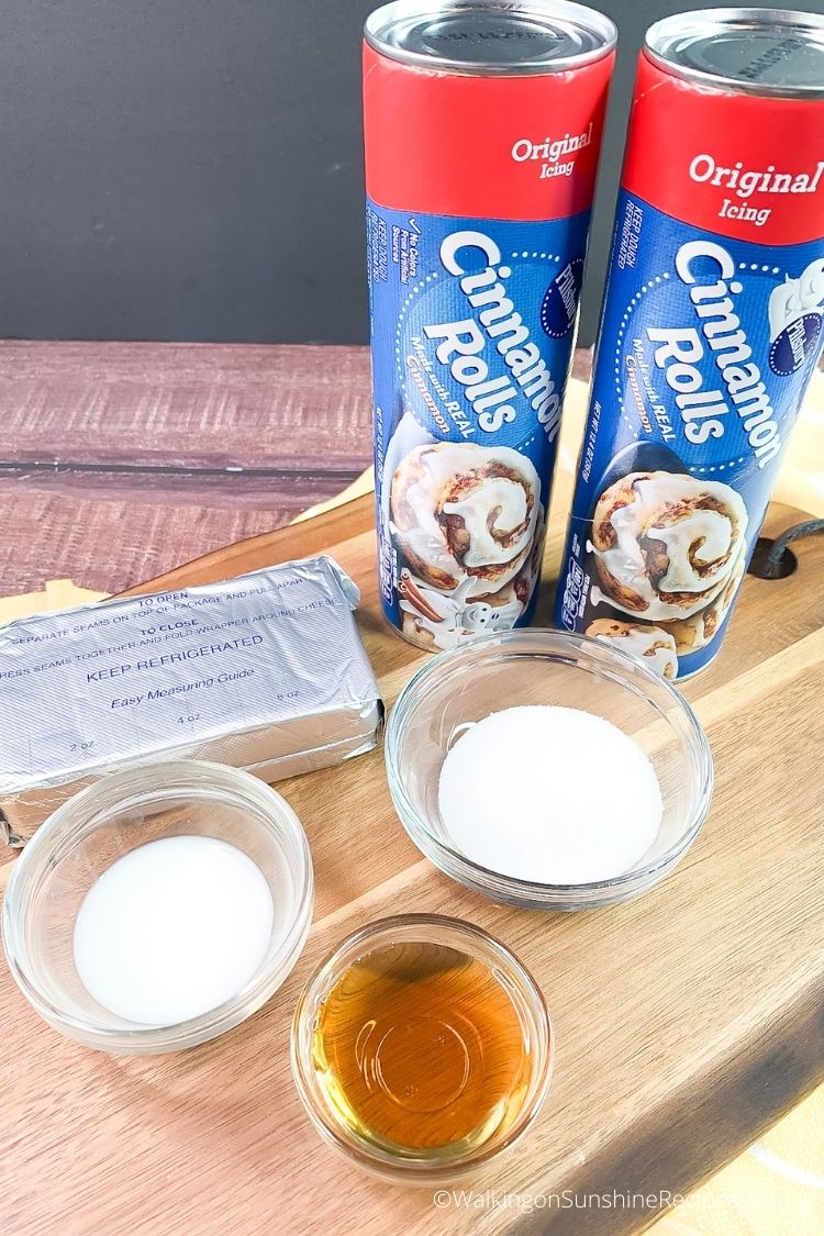 Ingredients for Cinnamon Roll Recipe without Eggs