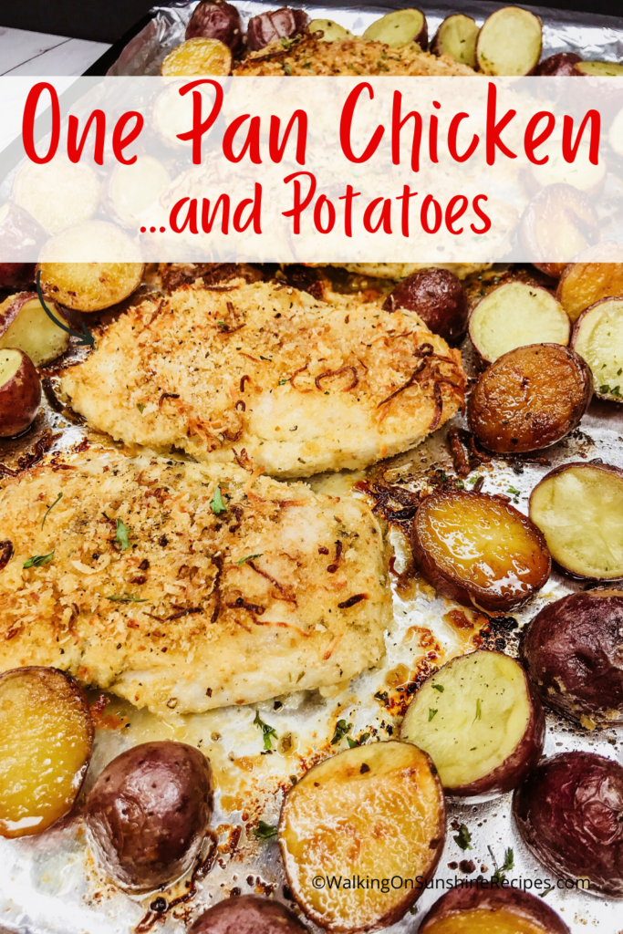 Sheet pan chicken and potatoes.