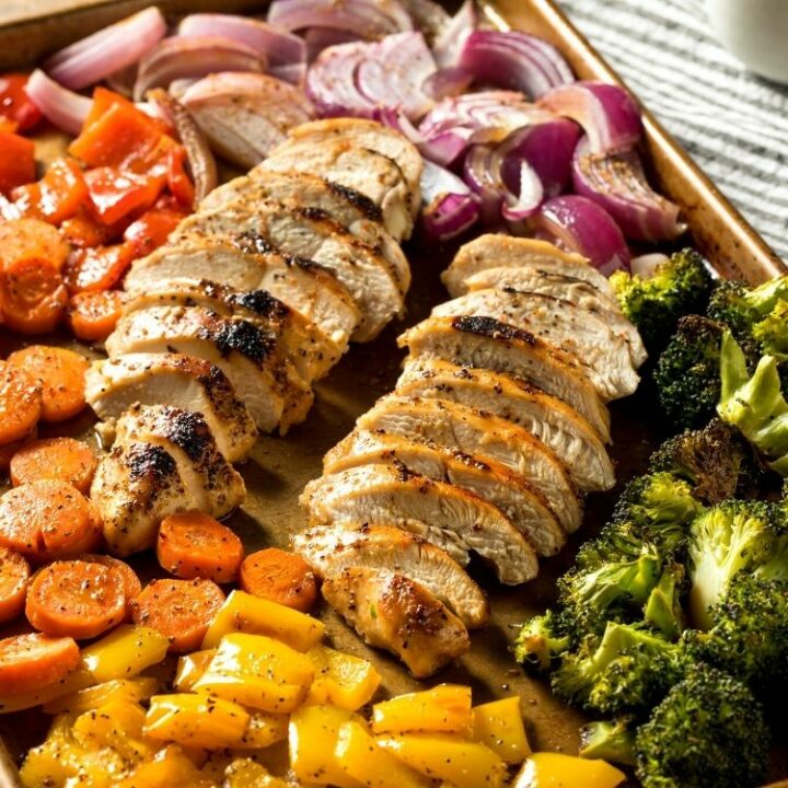 20 Sheet Pan Chicken Meals Walking On Sunshine Recipes   Sheet Pan Chicken With Potatoes And Broccoli 720x720 