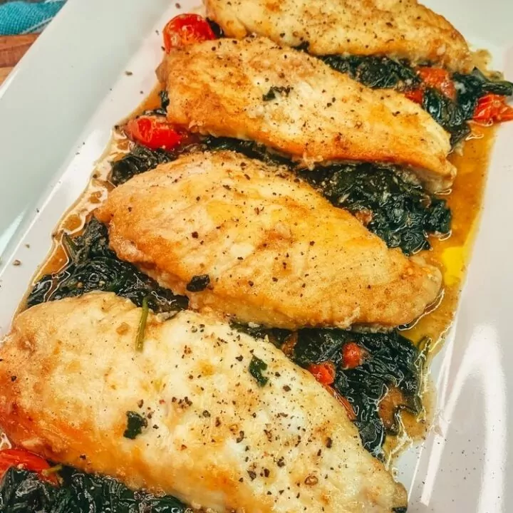 Chicken Cutlets with Spinach