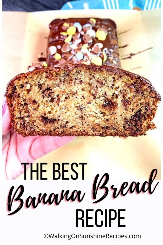 sliced Easter Banana Bread.
