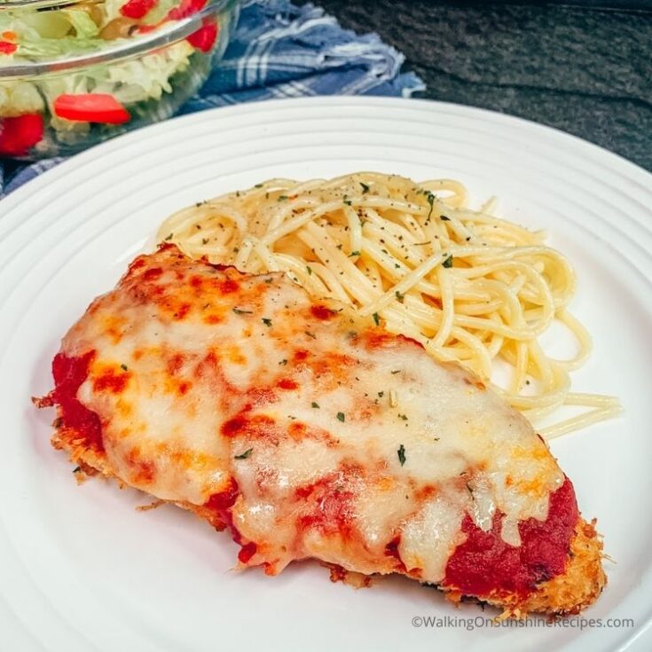 Chicken Cutlet Parmesan with Spaghetti