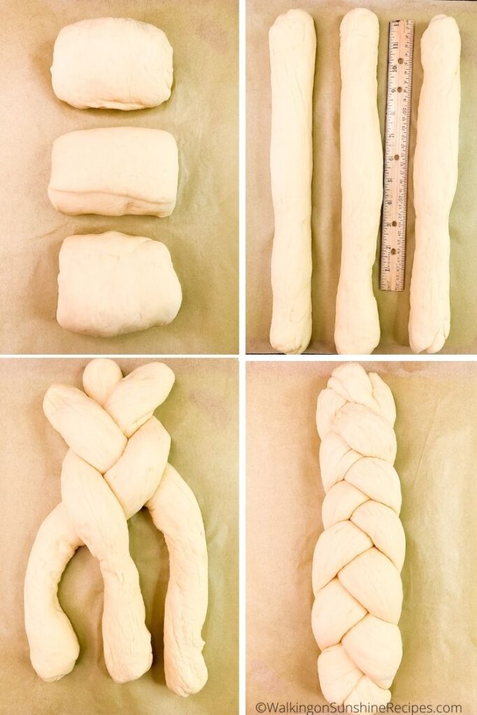 how to braid bread dough.