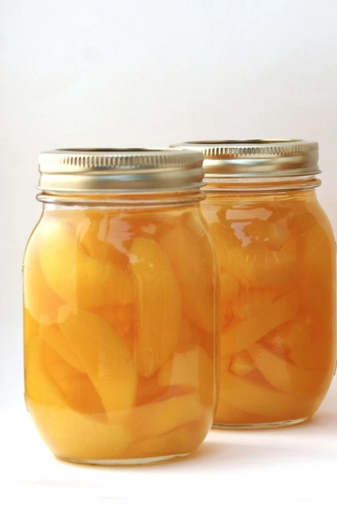 Canned peaches.