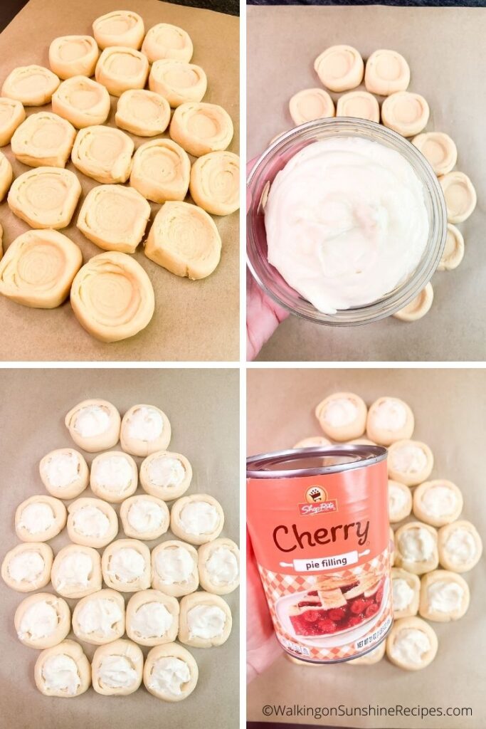 cherry pie filling and cream cheese danish.