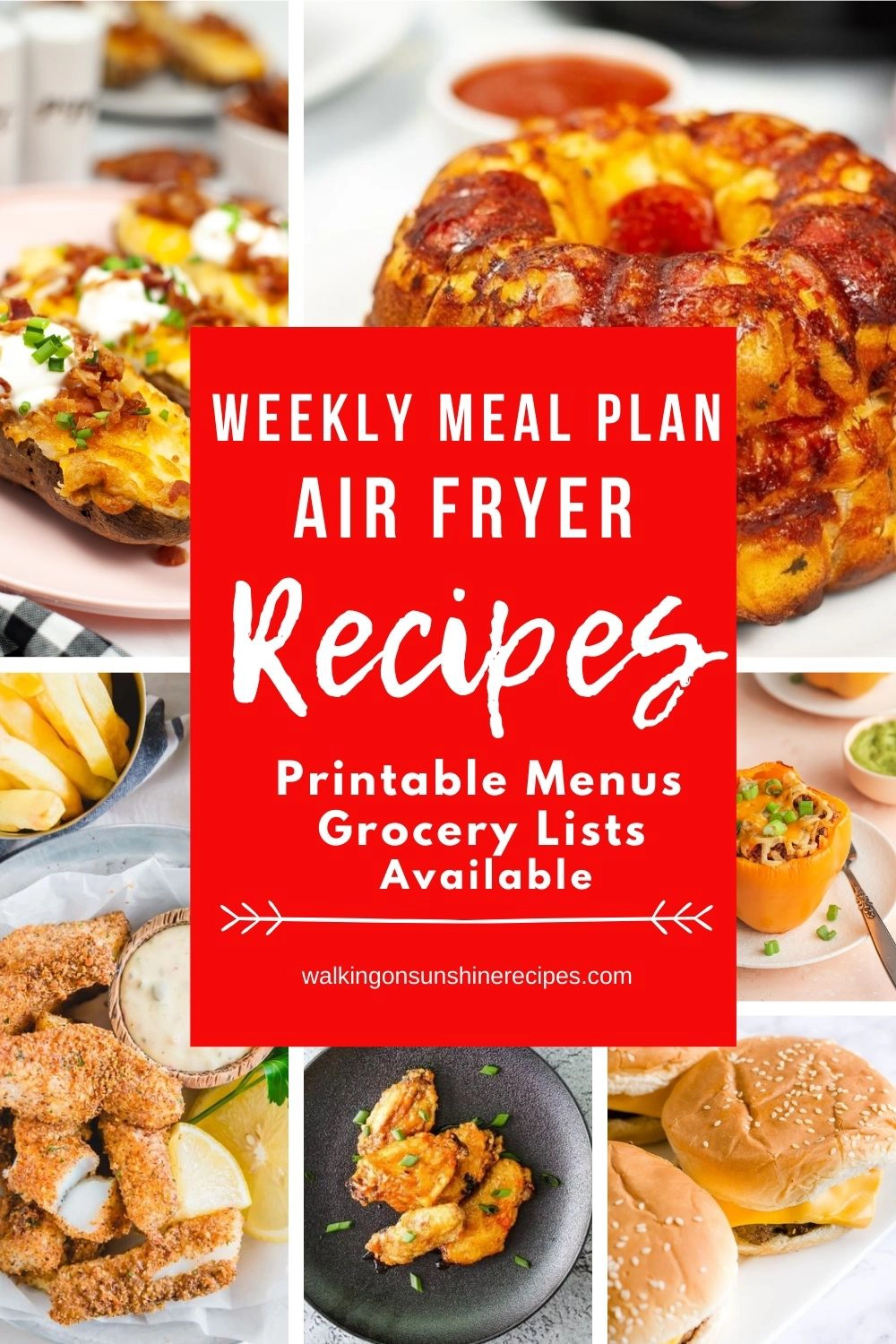 7 Air fryer recipes for a weekly meal plan.