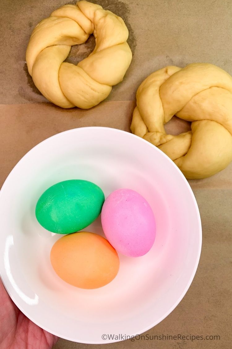 Tinted Easter Eggs in bowl.