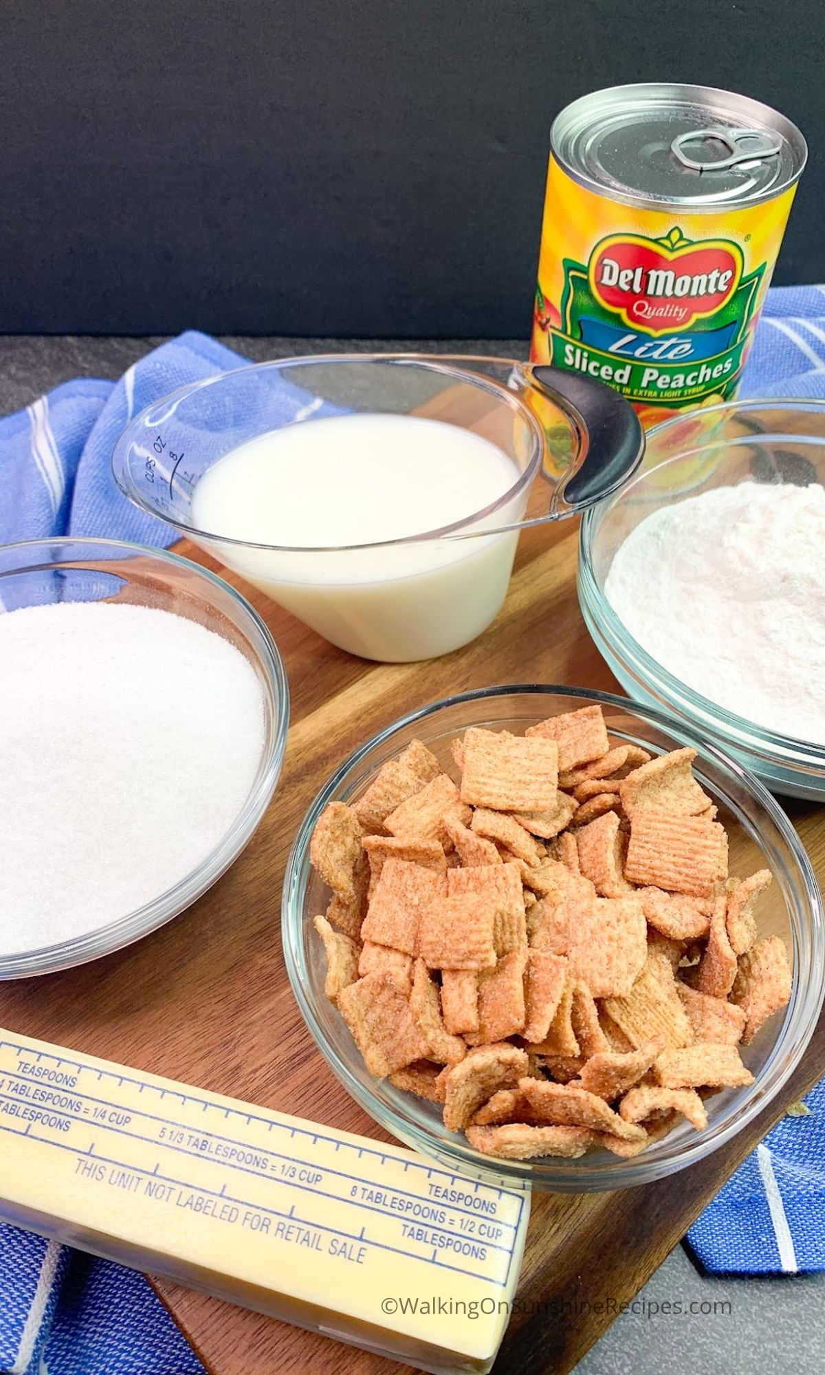 Peach Cobbler Ingredients. 