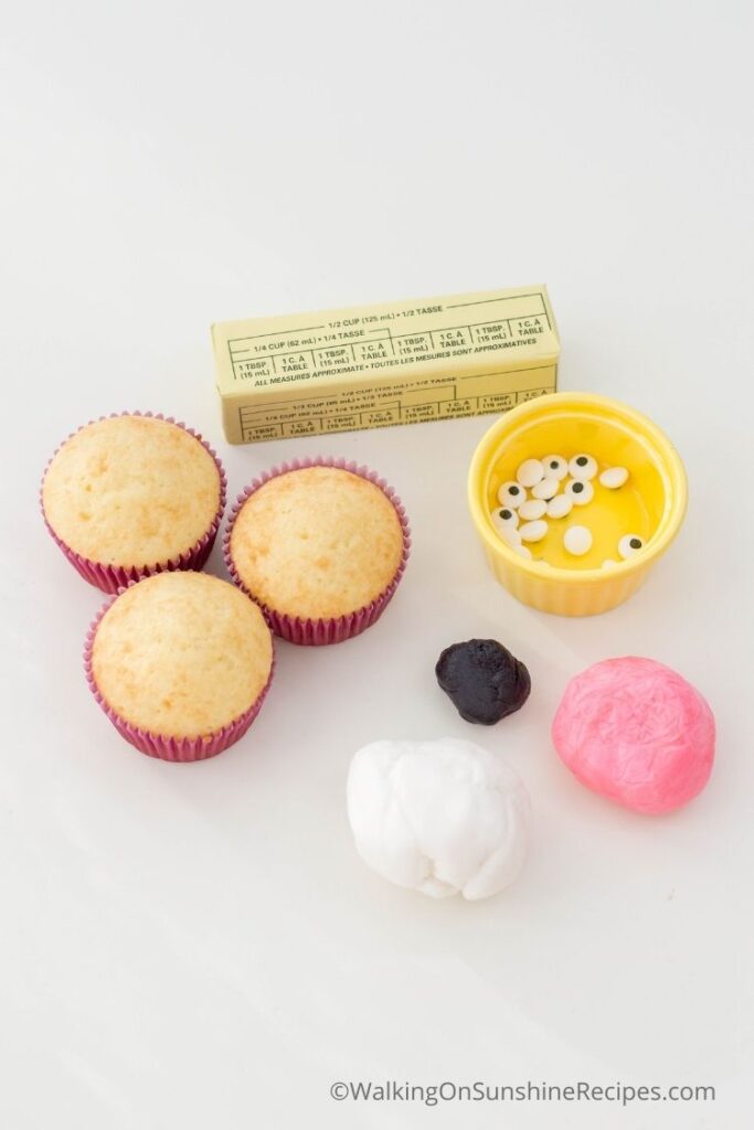 Ingredients for cupcakes.