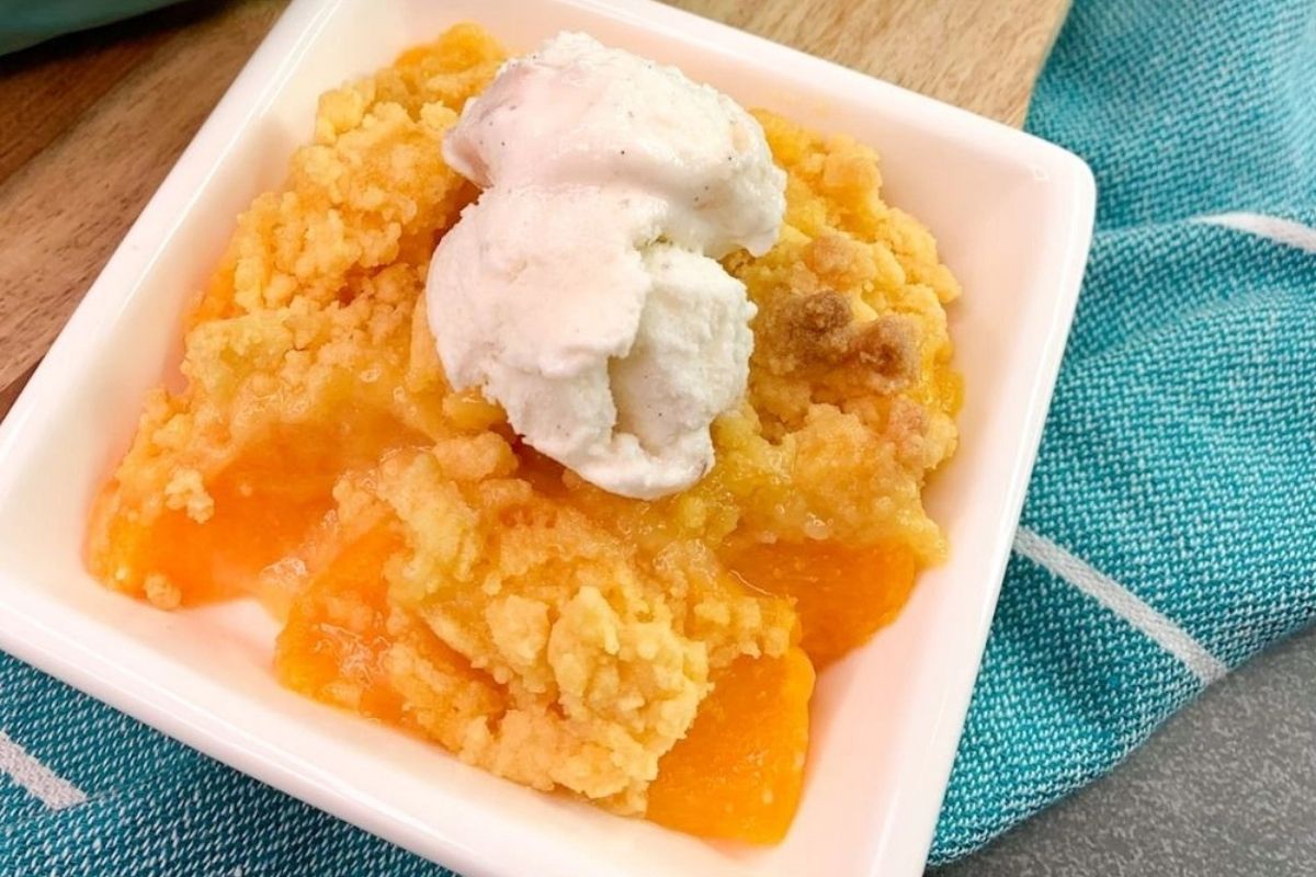 Peach Cobbler with Cake Mix