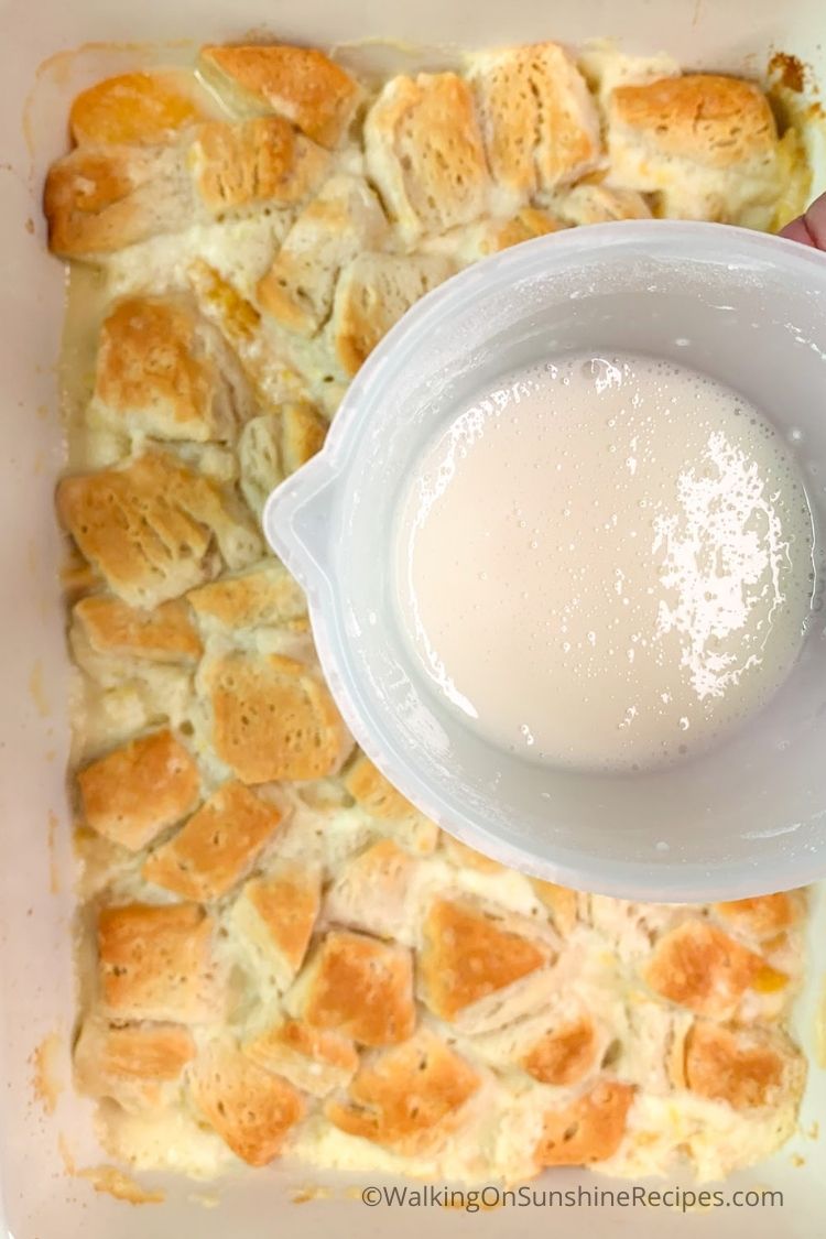 glaze in measuring cup. 