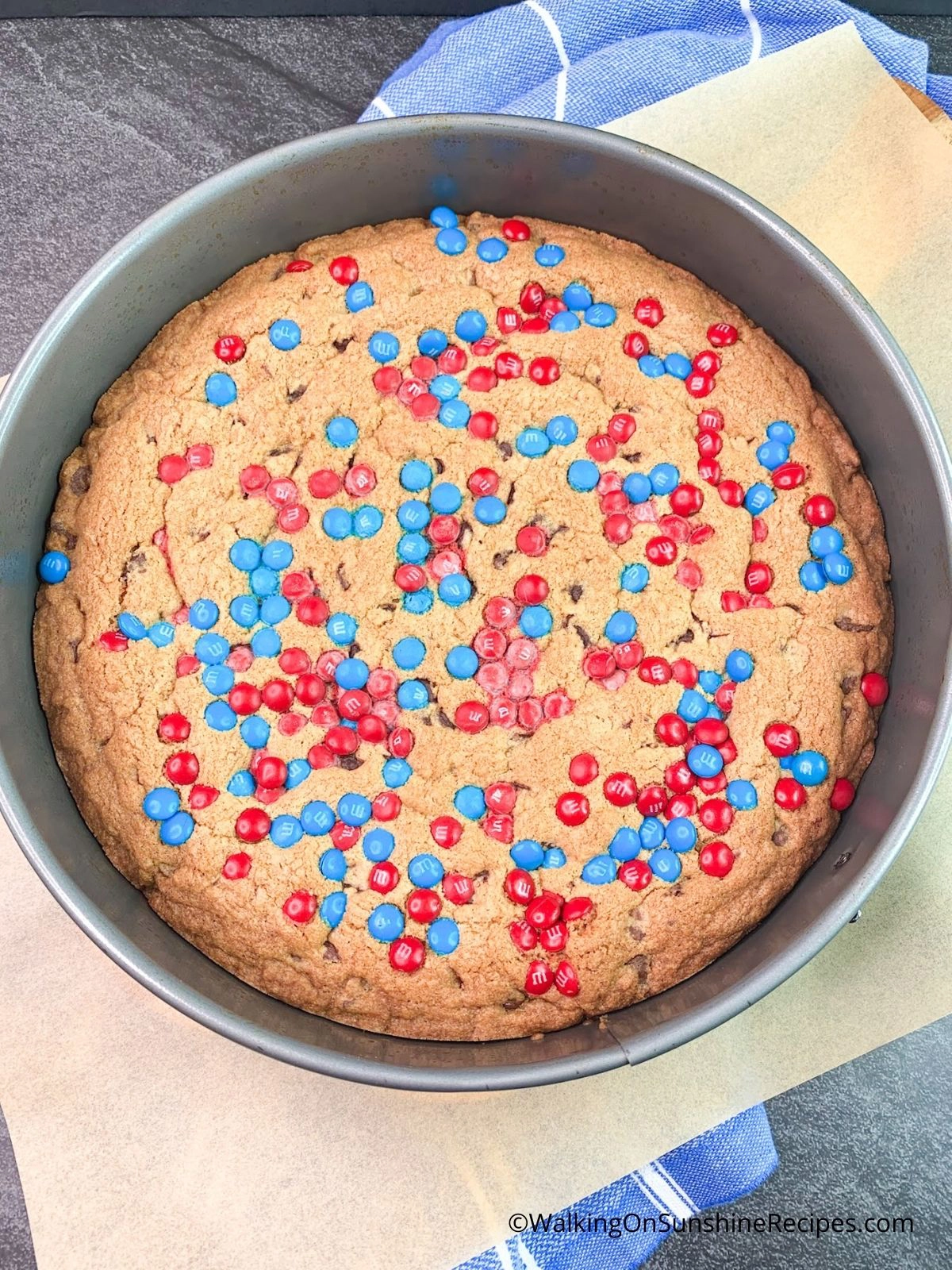 Baked Giant 4th of July cookie Cake. 