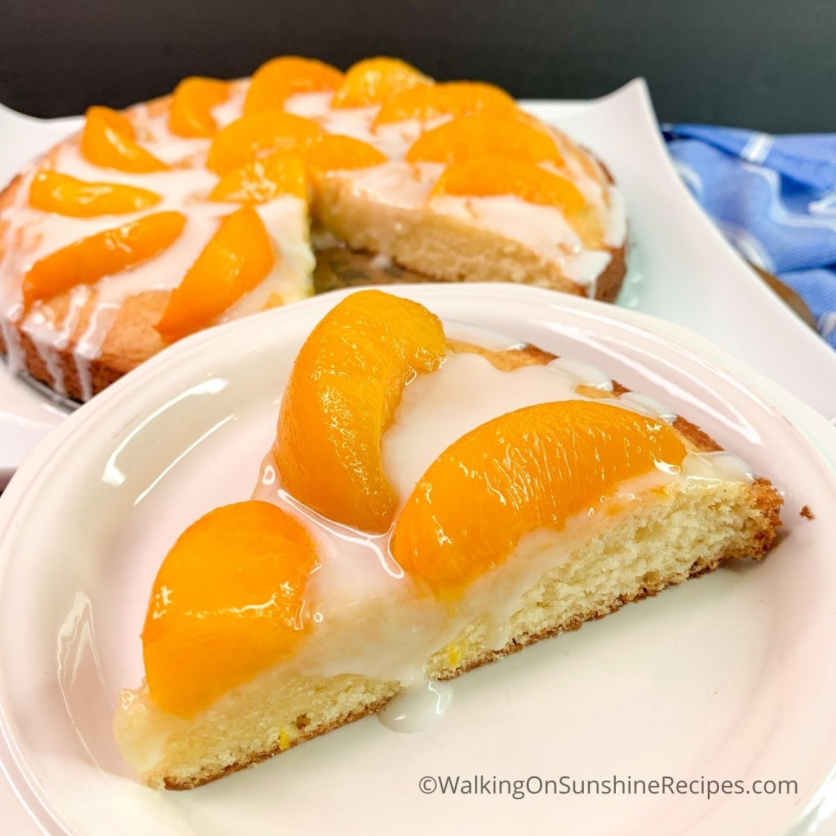 Easy Peach Cake | Walking On Sunshine Recipes